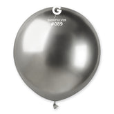Globo 19" GB150 Plateado "Latex Shiny Silver #089" 25uds
